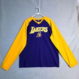 NBA Apparel Mens Los Angeles Lakers Warm Up Long Sleeve Shirt Size XL